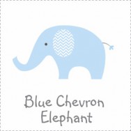 Blue Chevron Elephant Baby Shower